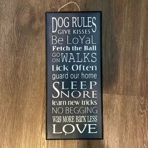 ‘Dog Rules’ Wall Art
